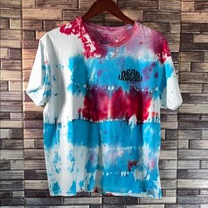 Pre Owned Colorful Tie-Dye T-Shirt Medium Dead Ahead Band